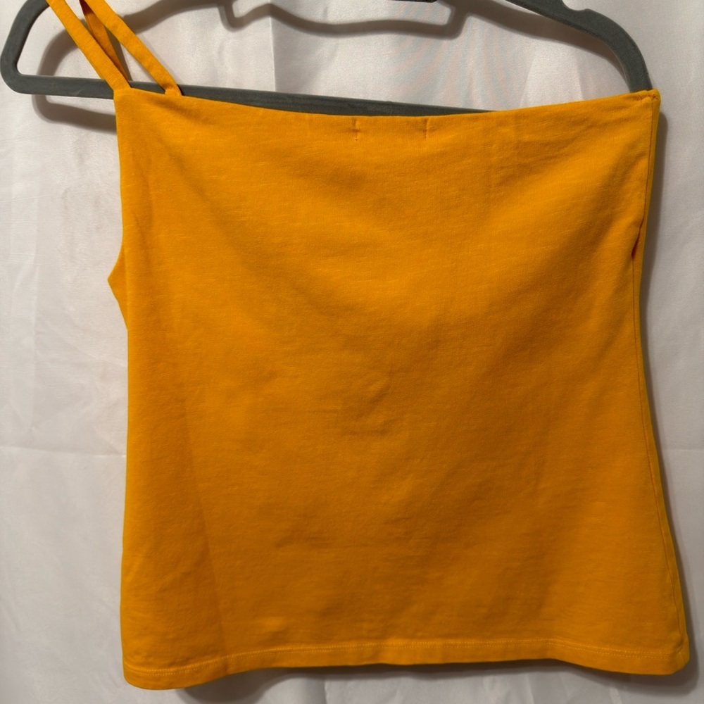 NWT Sundry Women's Asymmetrical Strap Cami Yellow/Orange Size 3 (Large) - Picture 11 of 13